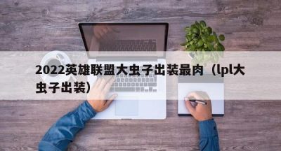 2022英雄联盟大虫子出装最肉（lpl大虫子出装）