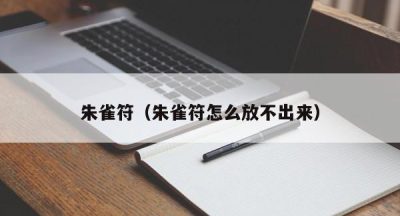 朱雀符（朱雀符怎么放不出来）