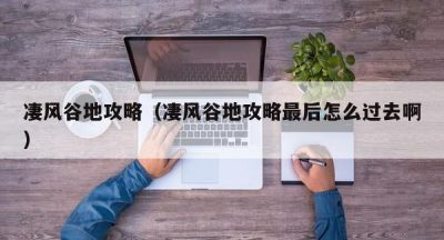 凄风谷地攻略（凄风谷地攻略最后怎么过去啊）
