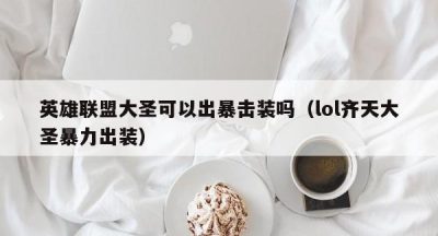 英雄联盟大圣可以出暴击装吗（lol齐天大圣暴力出装）