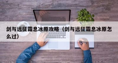 剑与远征霜息冰原攻略（剑与远征霜息冰原怎么过）